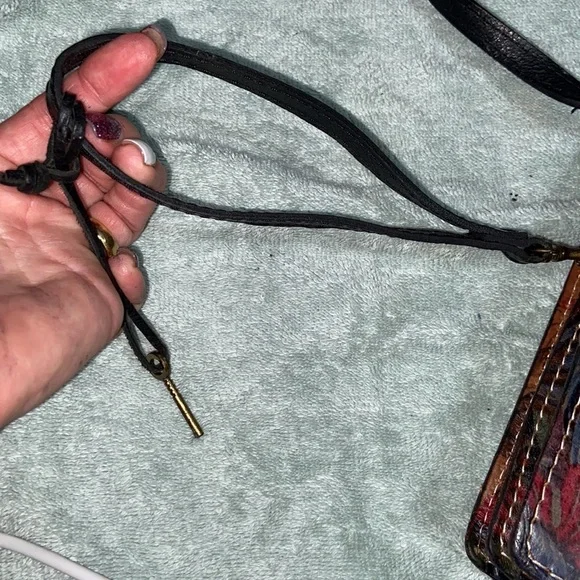 EUC Patricia Nash Floral crossbody leather Bag